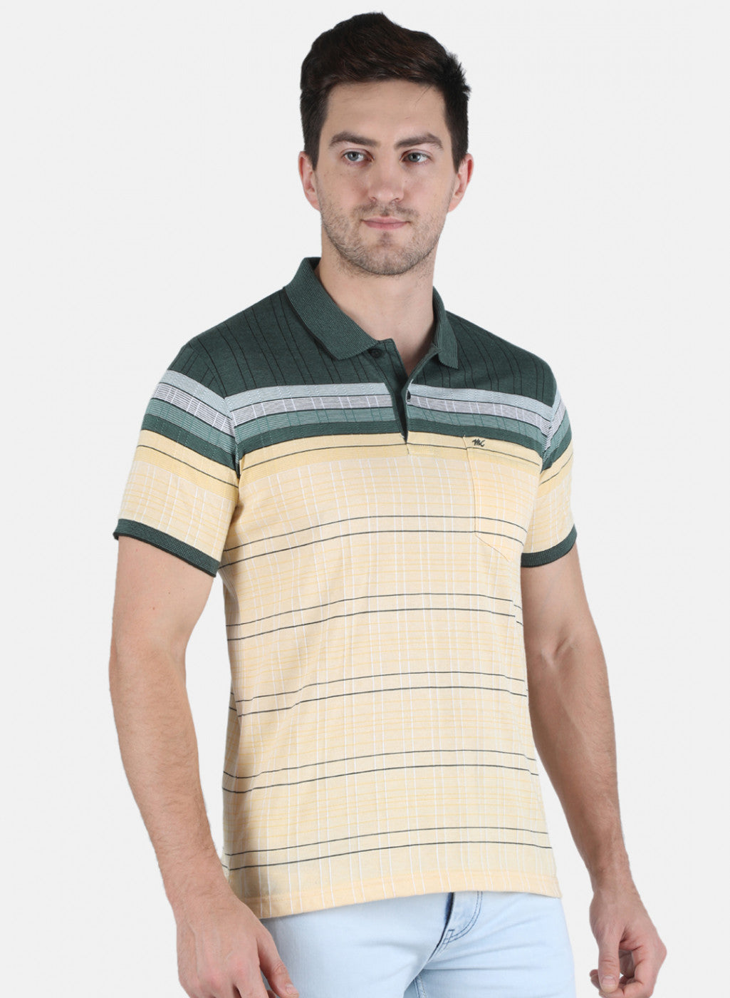 Men Yellow Stripe T-Shirt