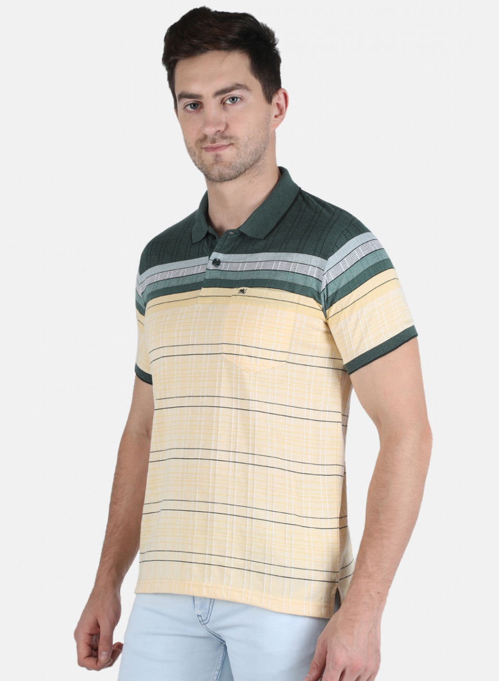 Men Yellow Stripe T-Shirt