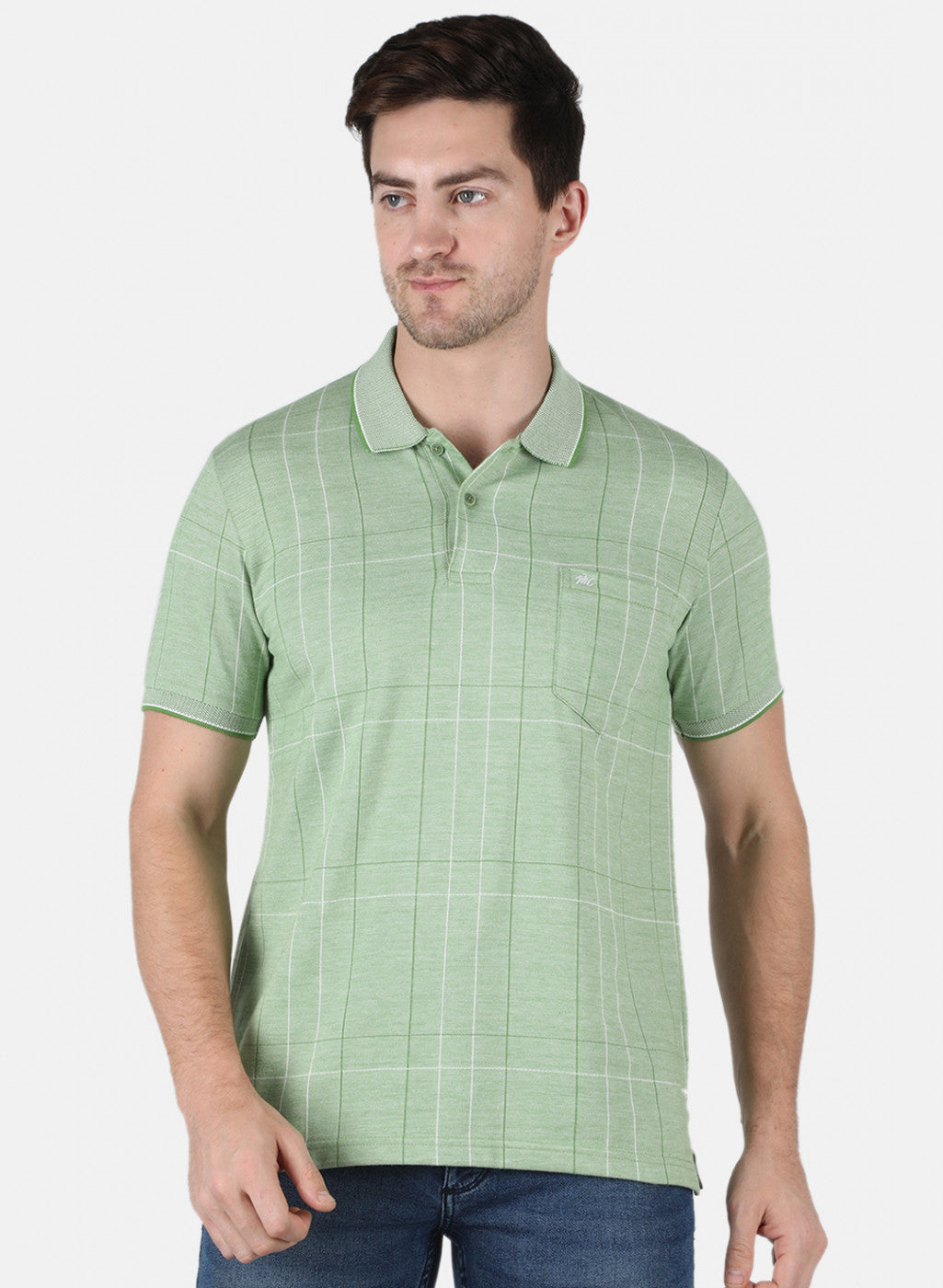 Men Green Stripe T-Shirt