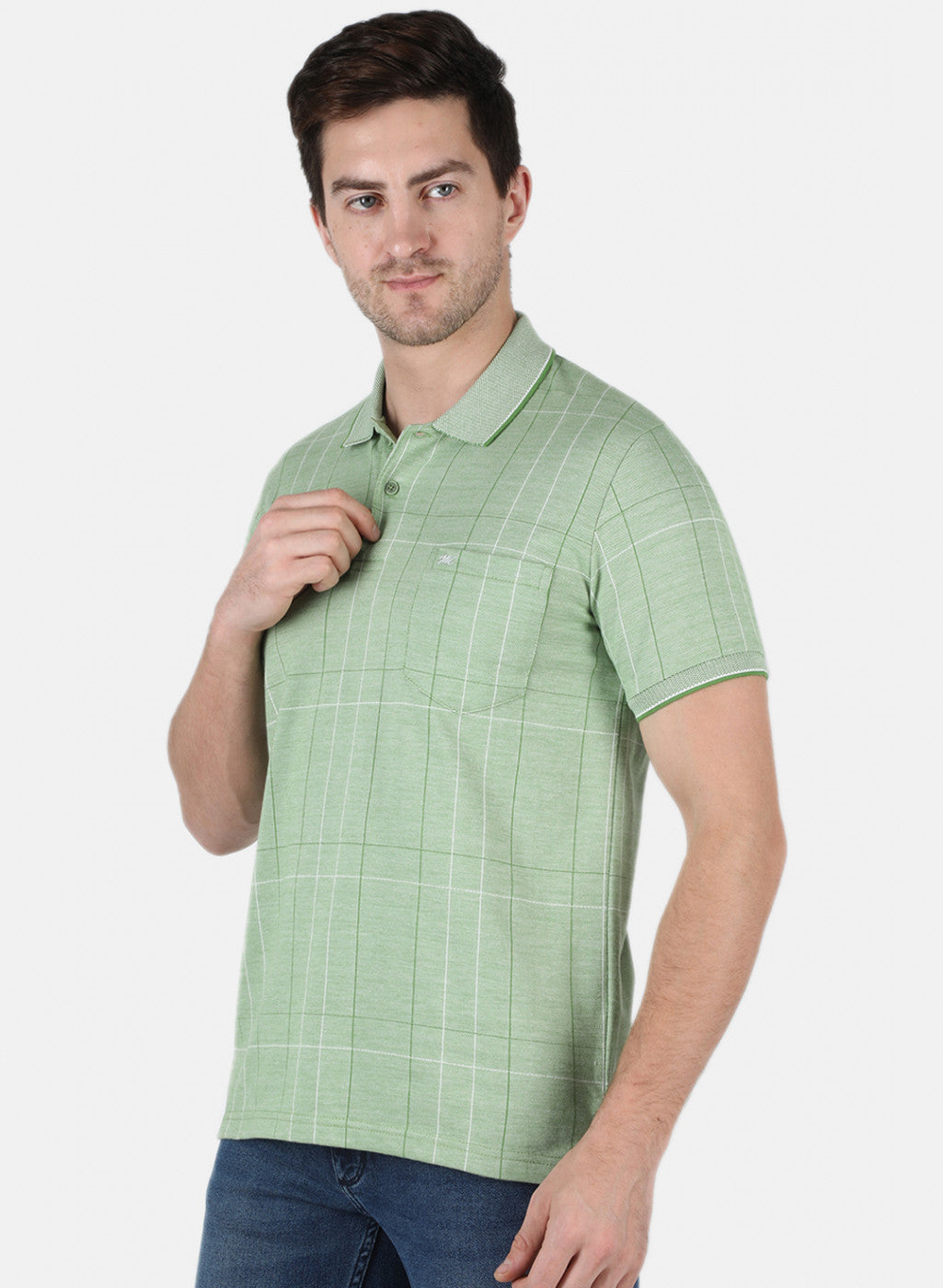 Men Green Stripe T-Shirt