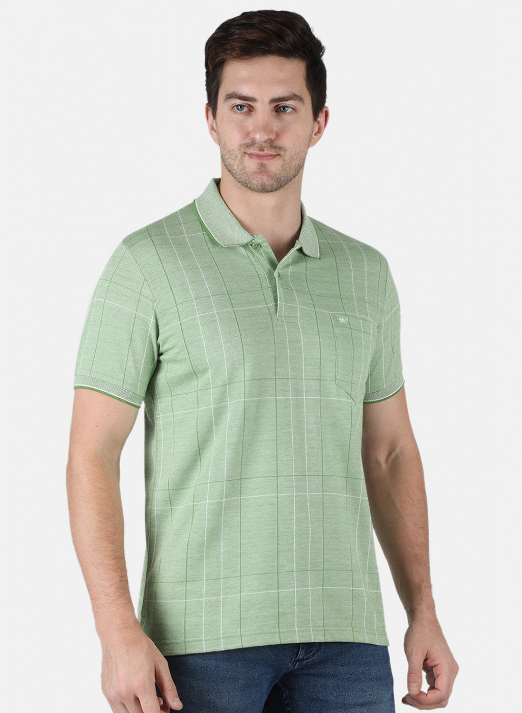 Men Green Stripe T-Shirt