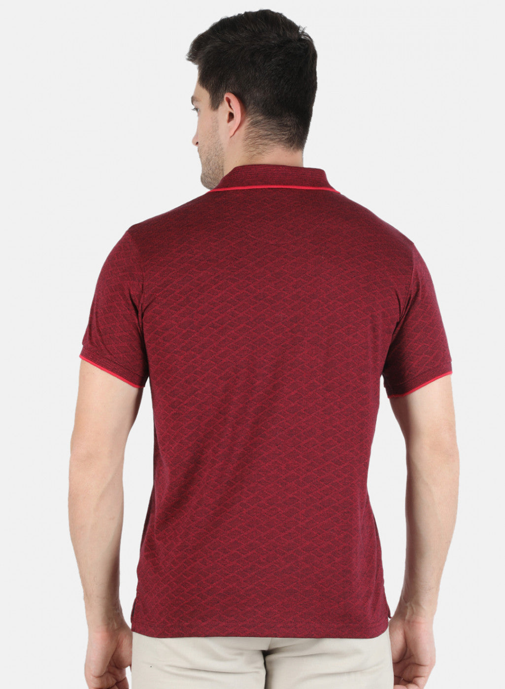 Men Maroon Stripe T-Shirt