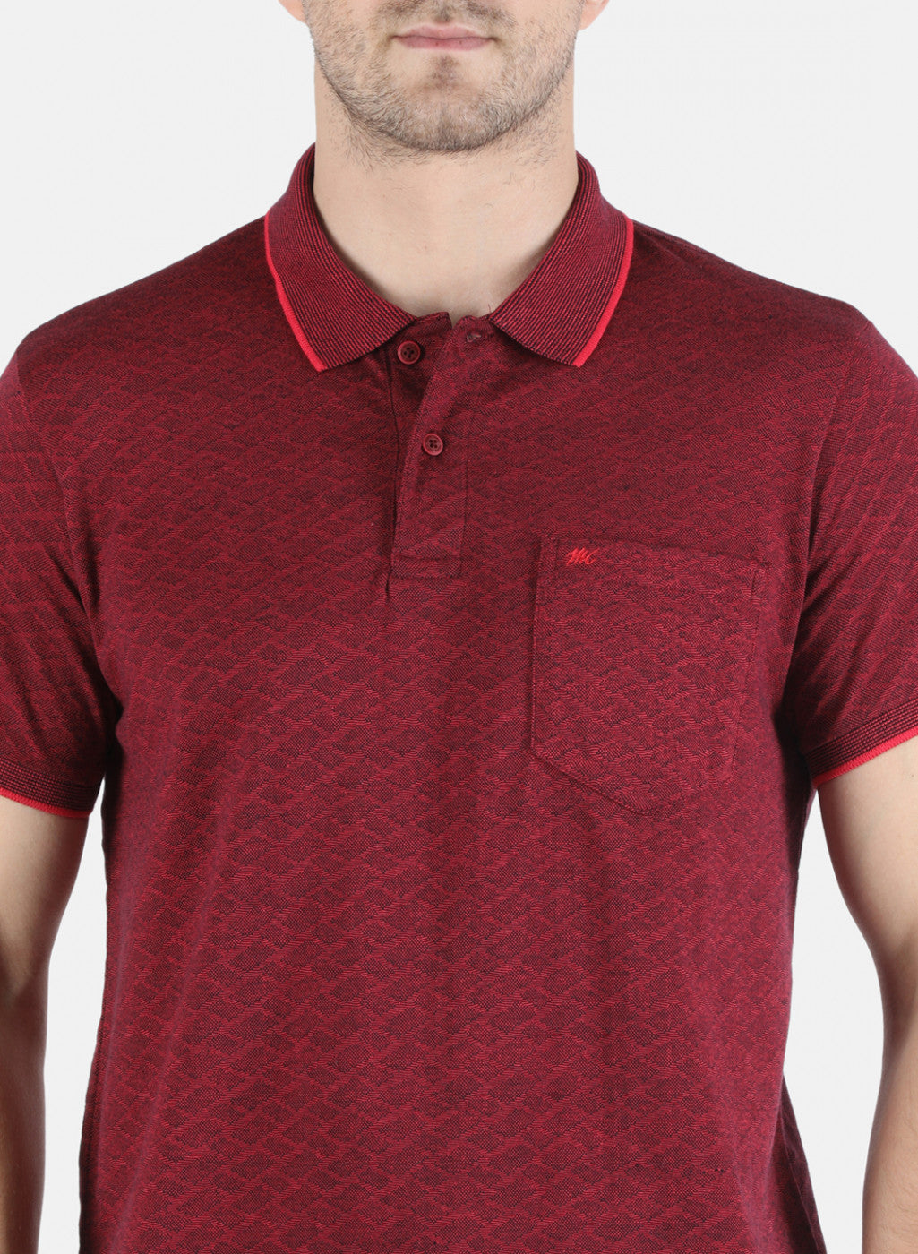 Men Maroon Stripe T-Shirt