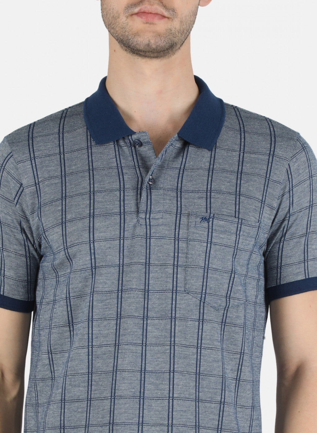 Men Blue Stripe T-Shirt