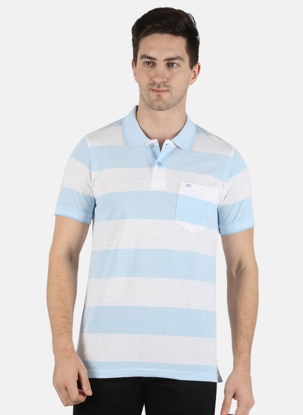 Men Blue Stripe T-Shirt