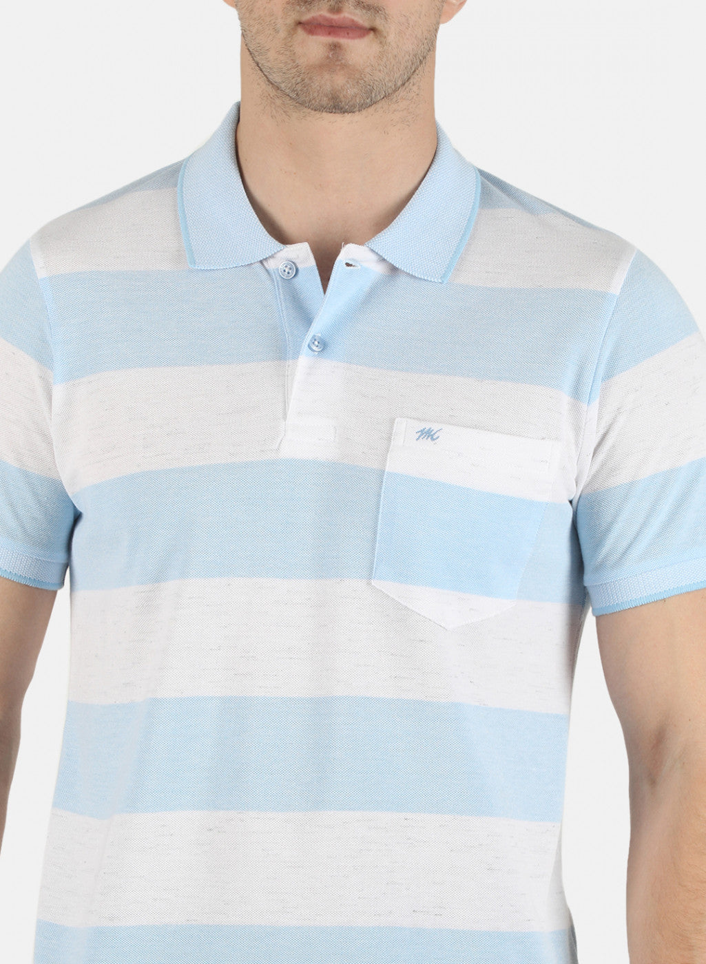 Men Blue Stripe T-Shirt