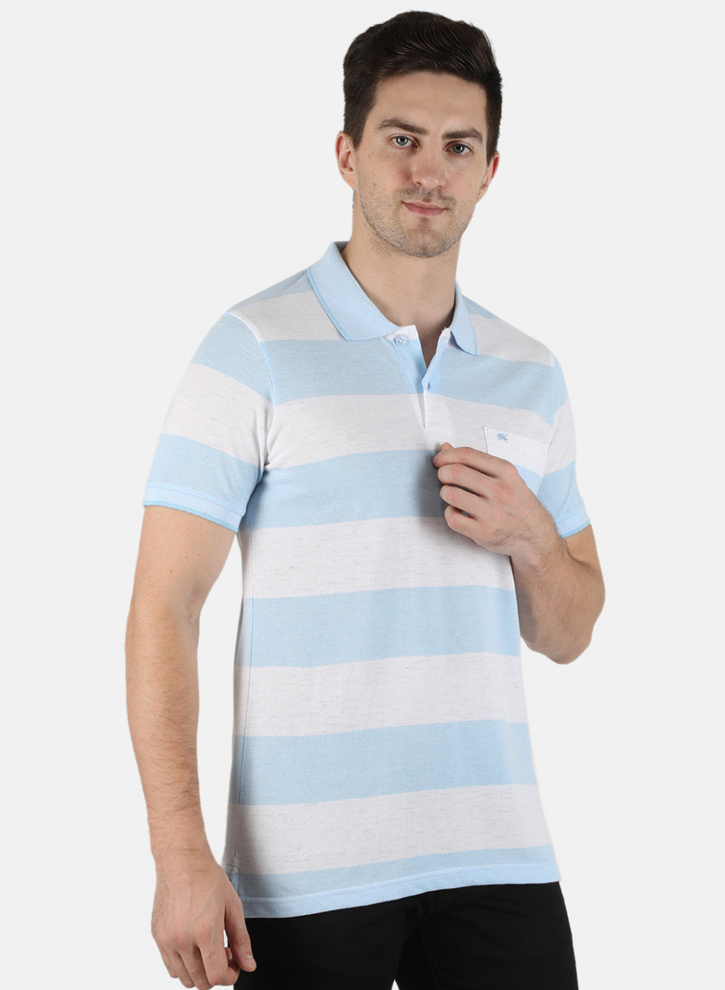 Men Blue Stripe T-Shirt