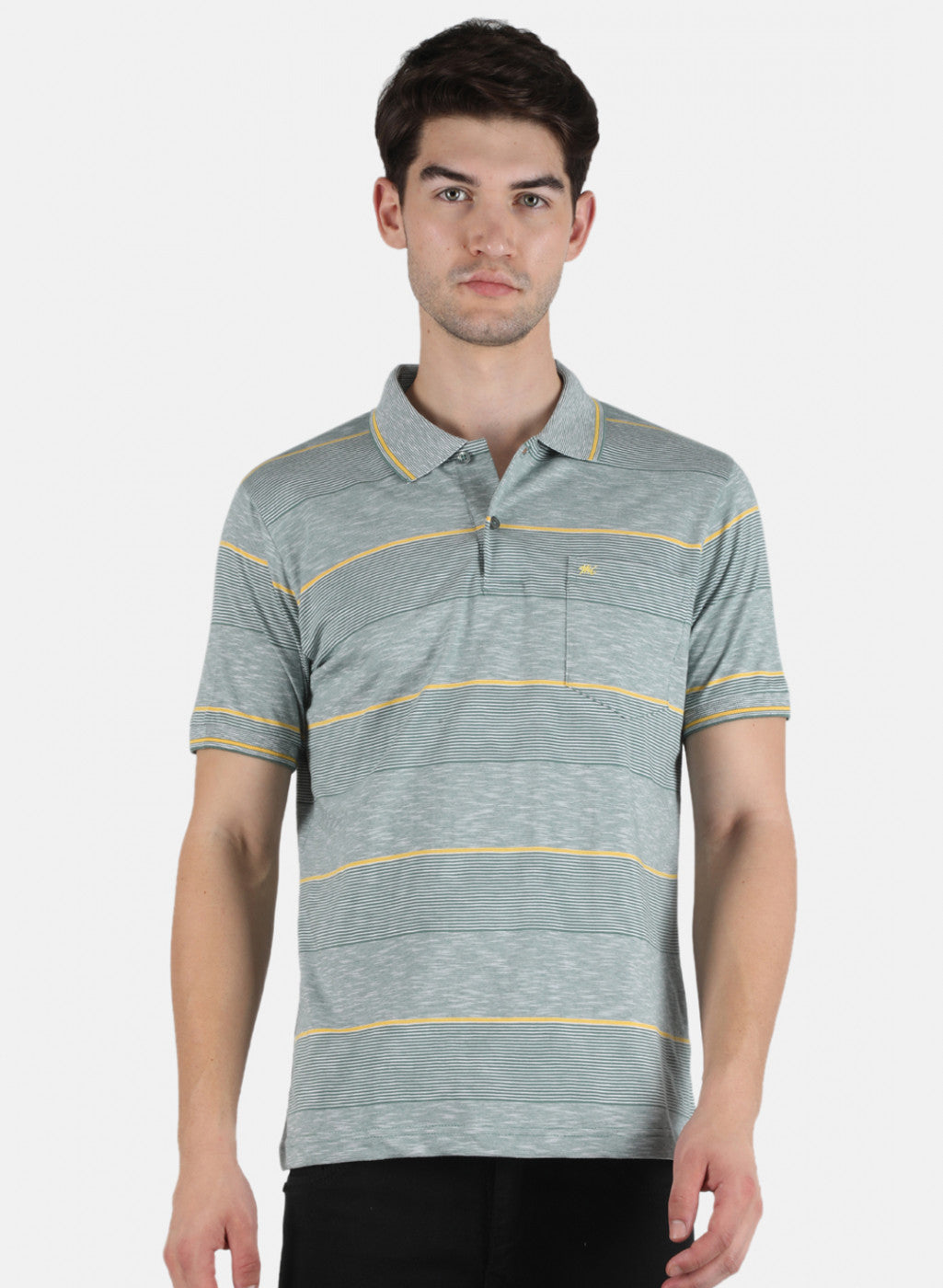 Men Green Stripe T-Shirt