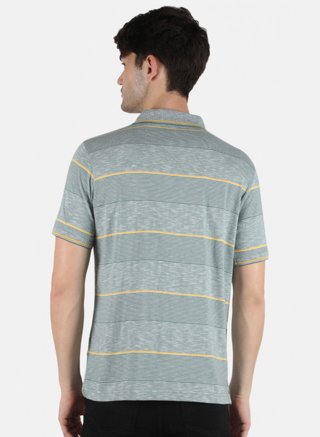 Men Green Stripe T-Shirt