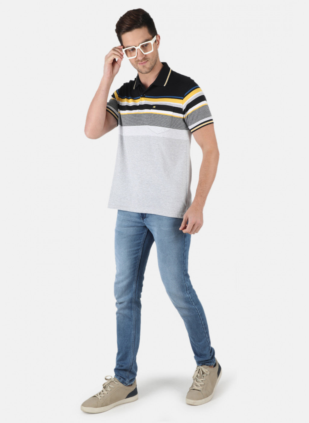 Men Black Stripe T-Shirt