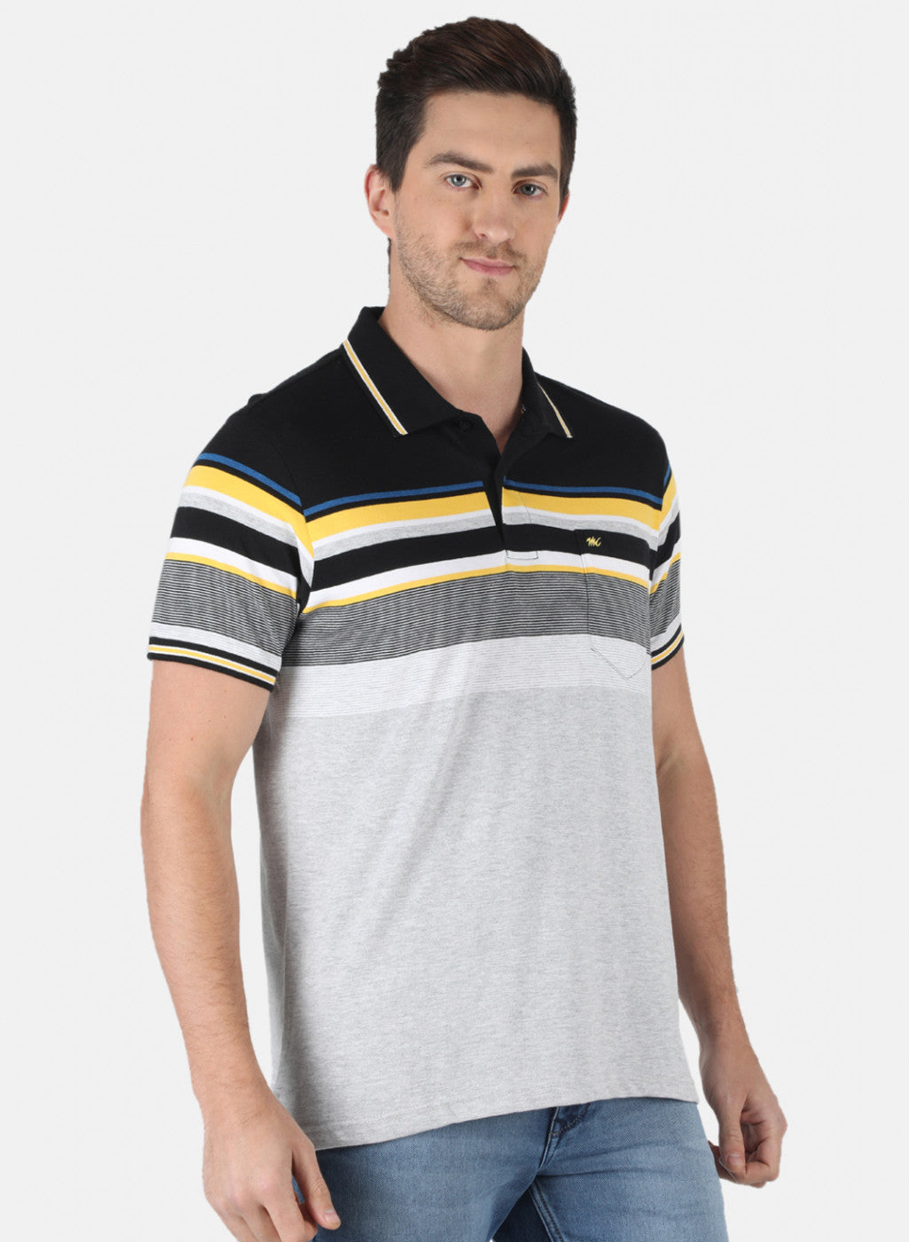 Men Black Stripe T-Shirt