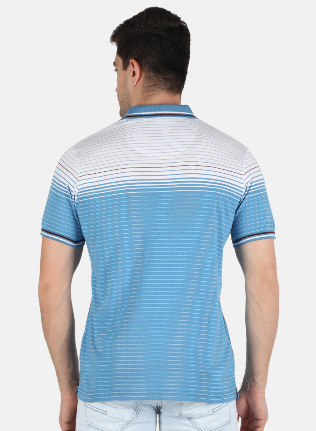 Men Blue Stripe T-Shirt