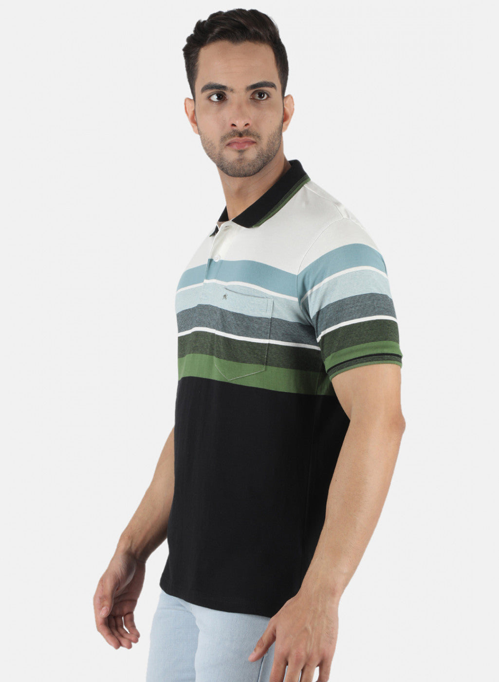 Men Blue Stripe T-Shirt