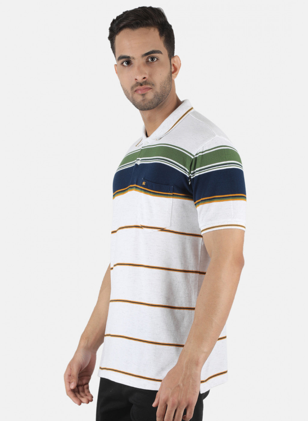 Men Grey Stripe T-Shirt