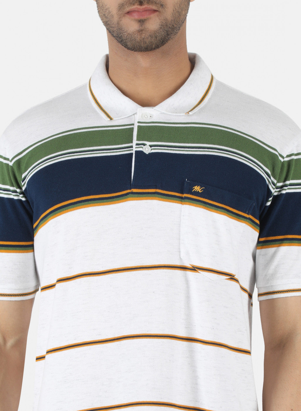 Men Grey Stripe T-Shirt