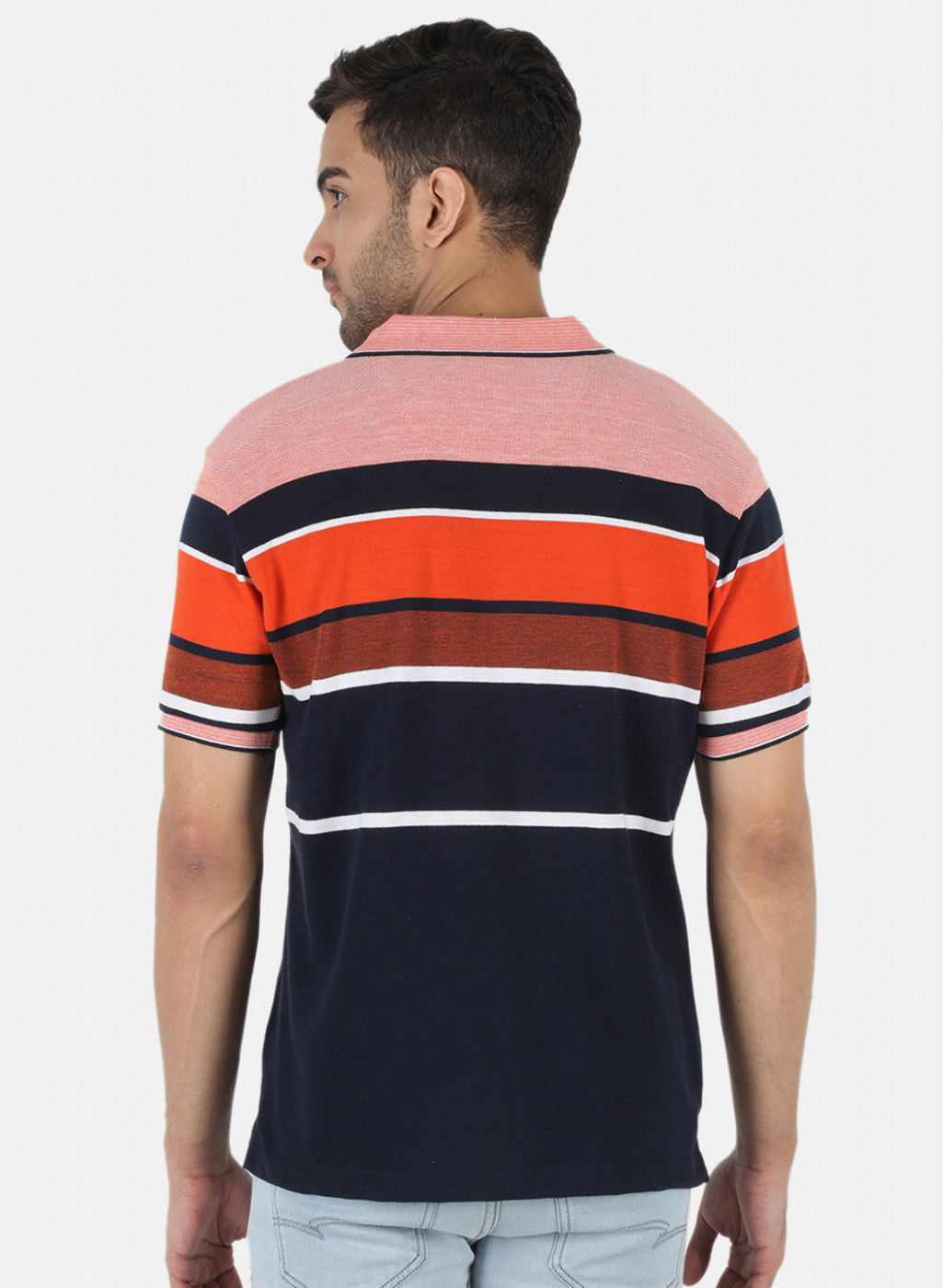 Men Blue Stripe T-Shirt