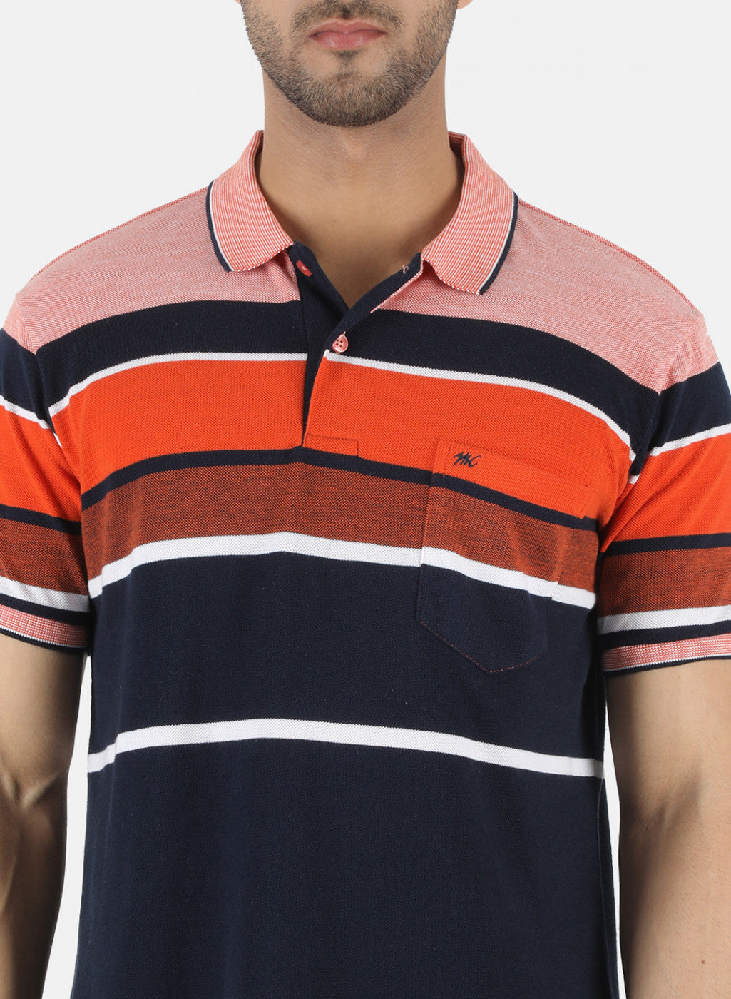 Men Blue Stripe T-Shirt