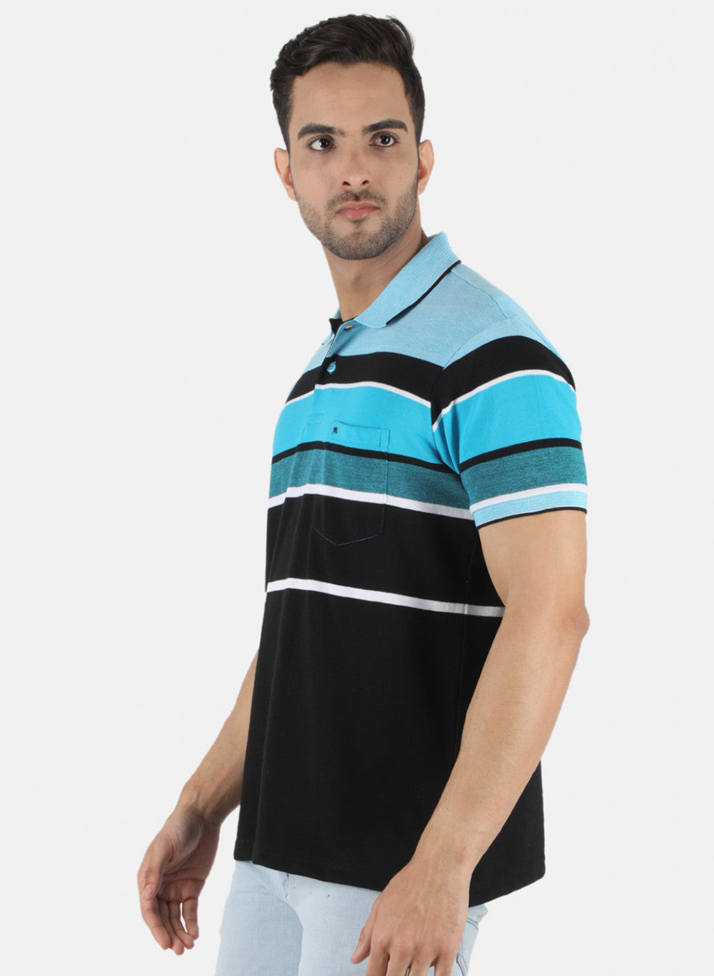 Men Black Stripe T-Shirt