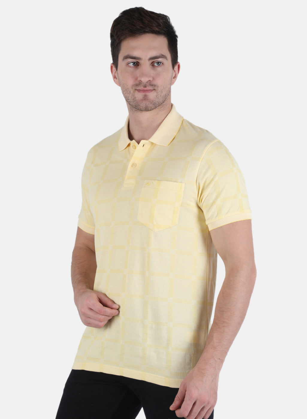 Men Yellow Stripe T-Shirt