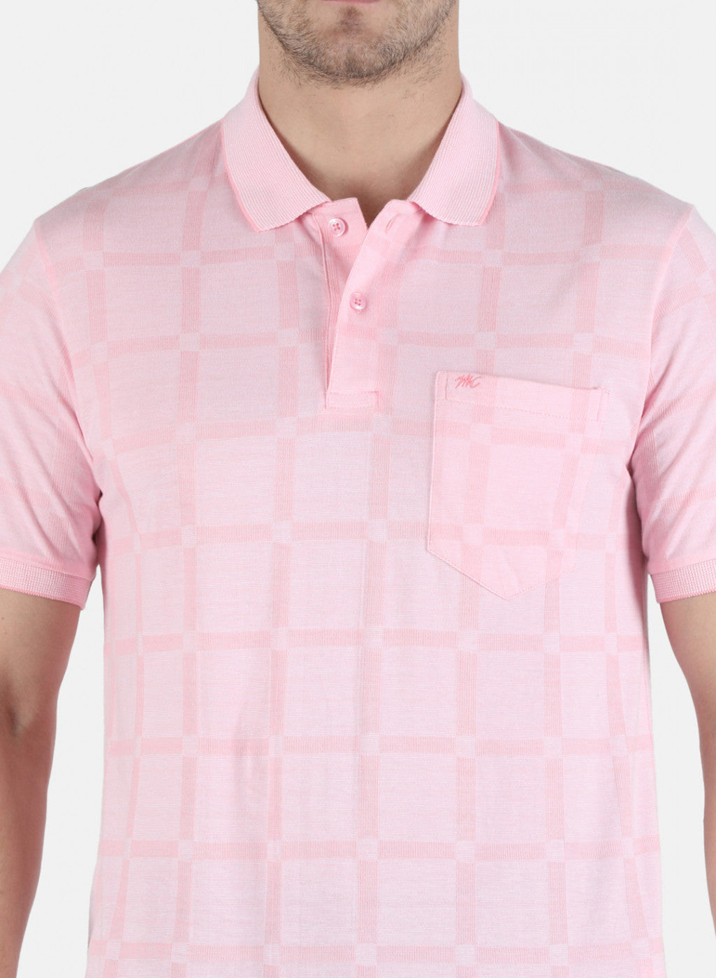 Men Pink Stripe T-Shirt