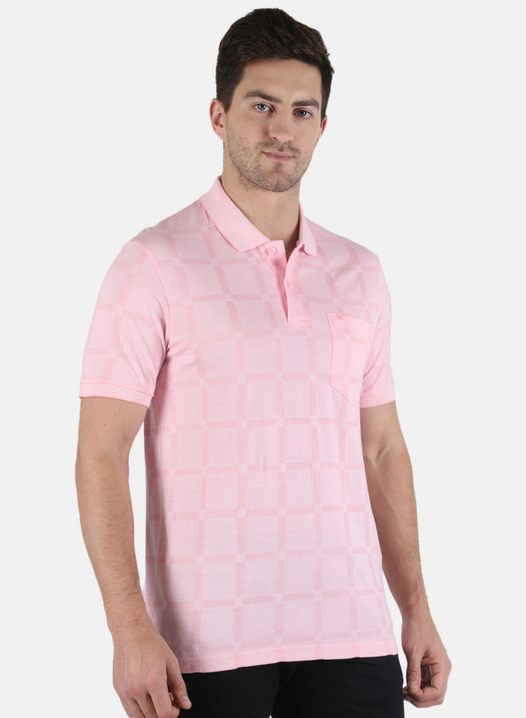 Men Pink Stripe T-Shirt