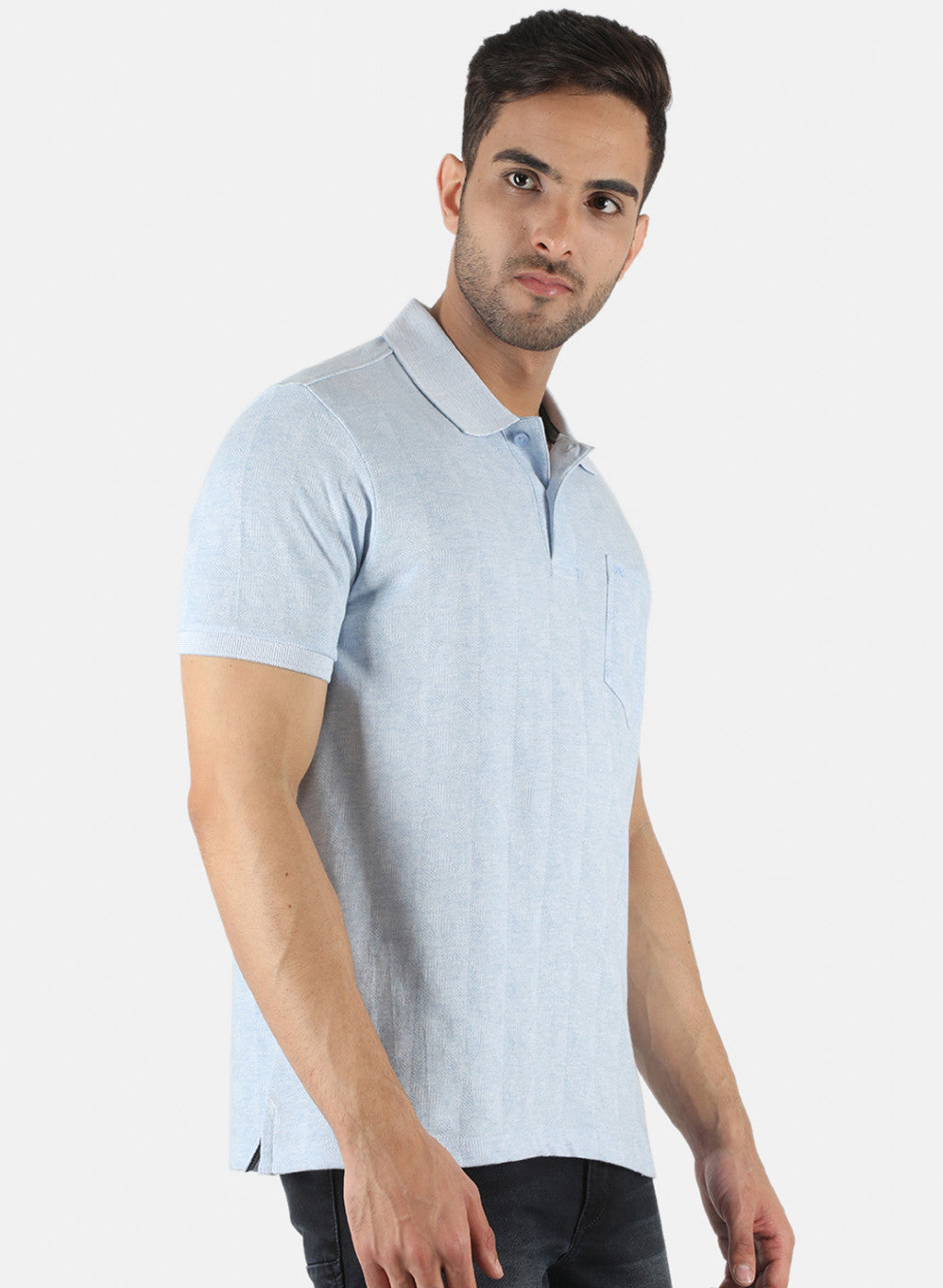 Men Blue Stripe T-Shirt