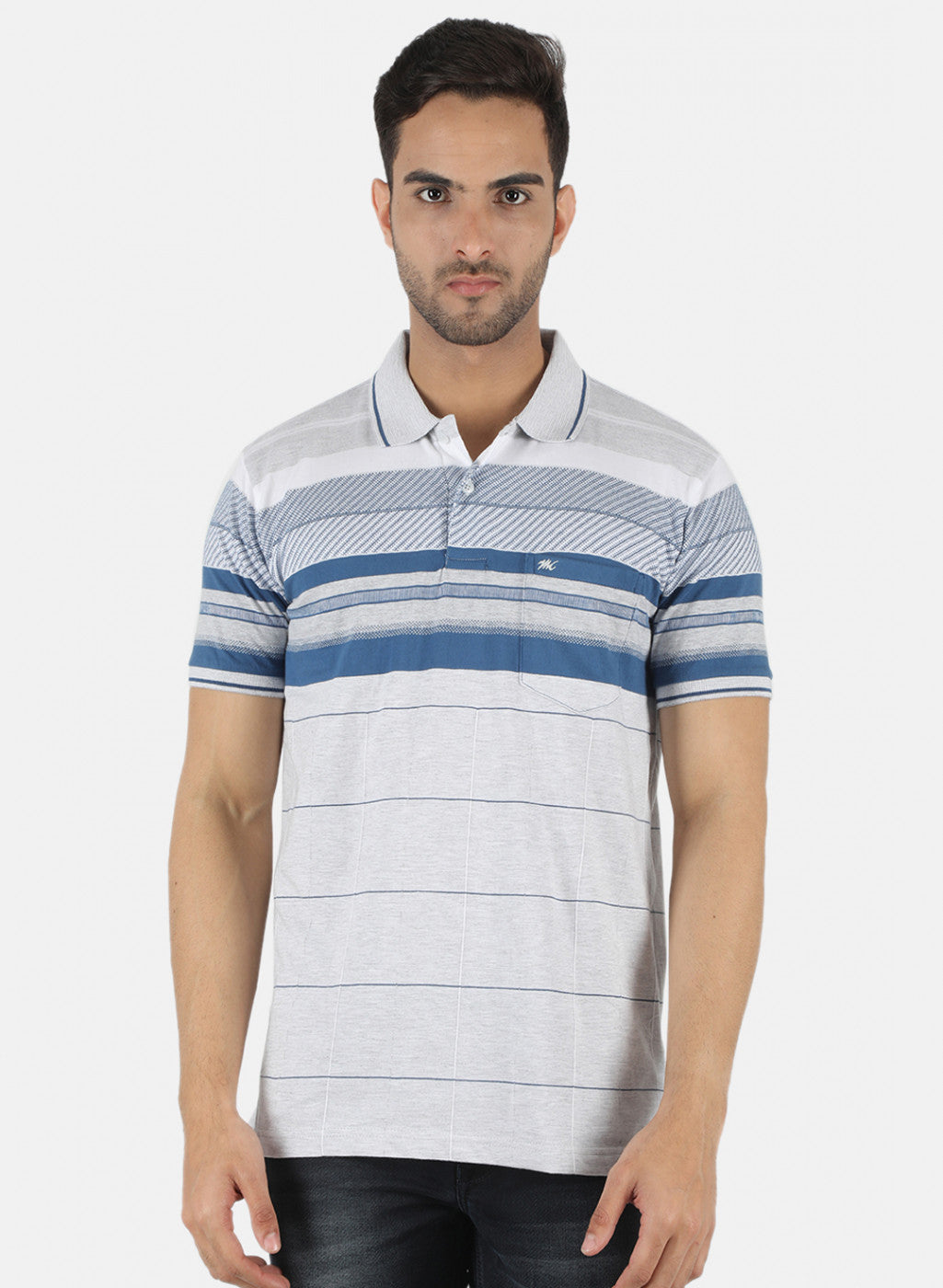 Men Blue Stripe T-Shirt