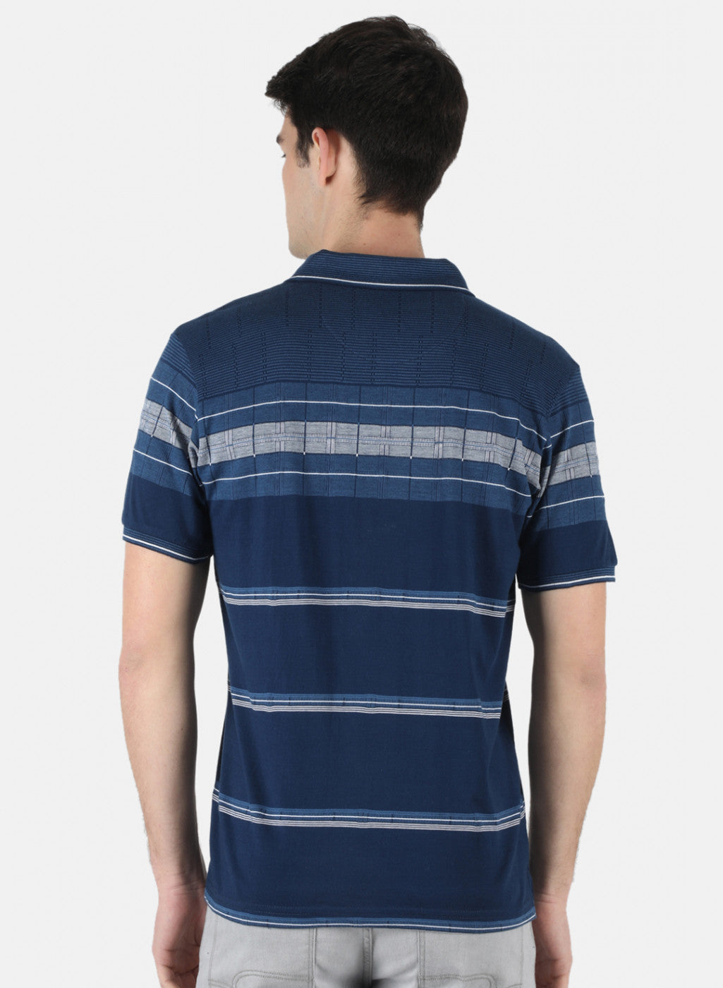 Men Blue Stripe T-Shirt