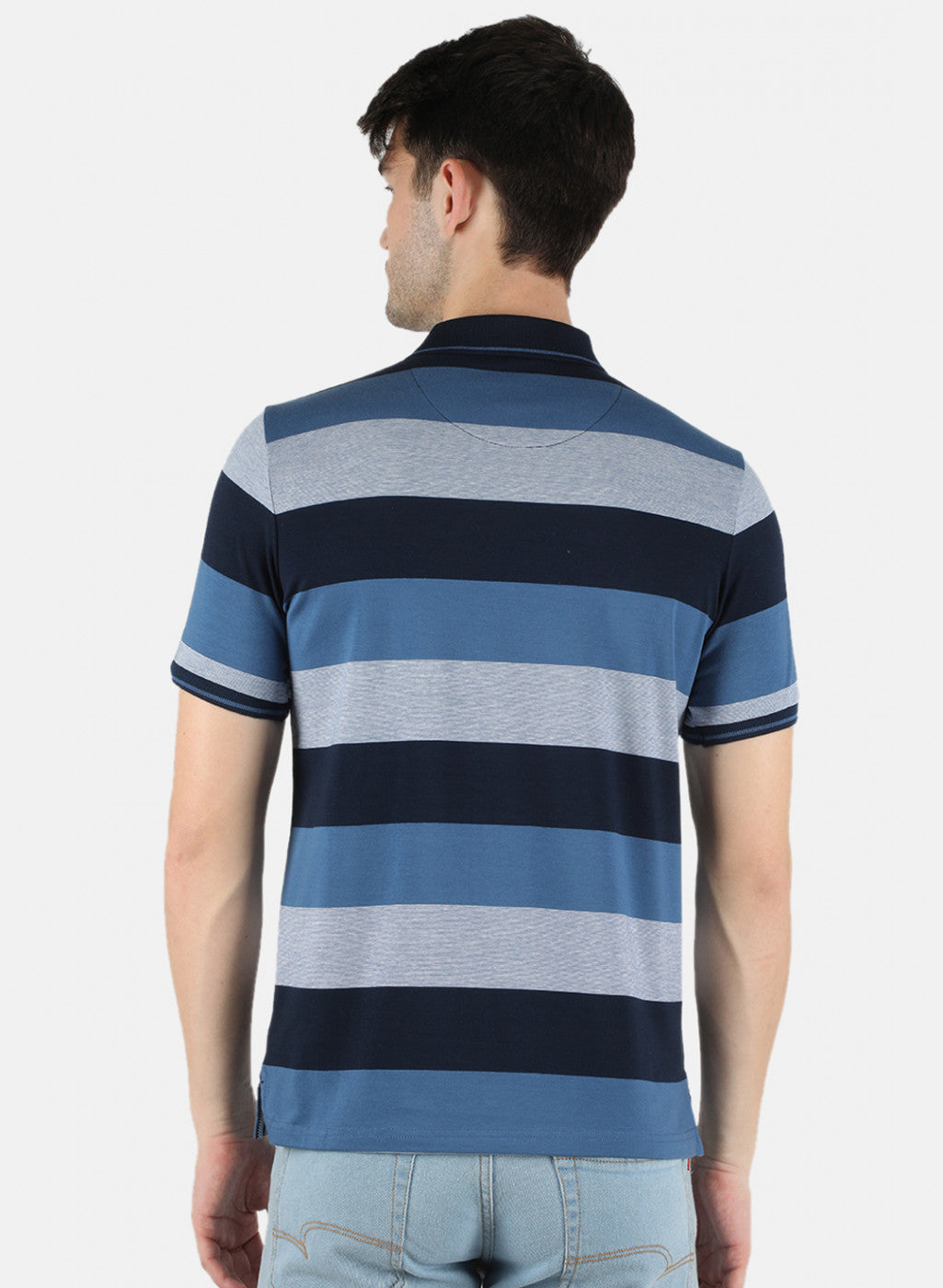 Men Blue Stripe T-Shirt