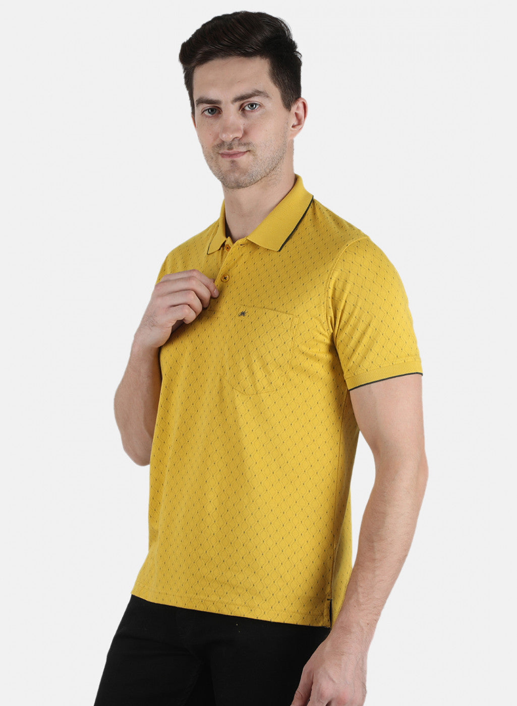 Men Mustard Printed T-Shirt