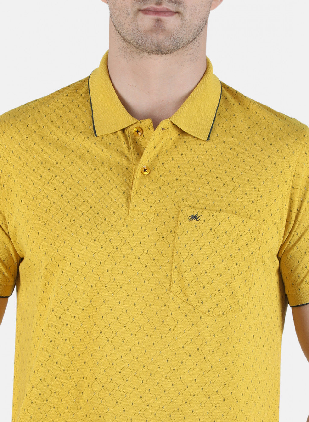 Men Mustard Printed T-Shirt