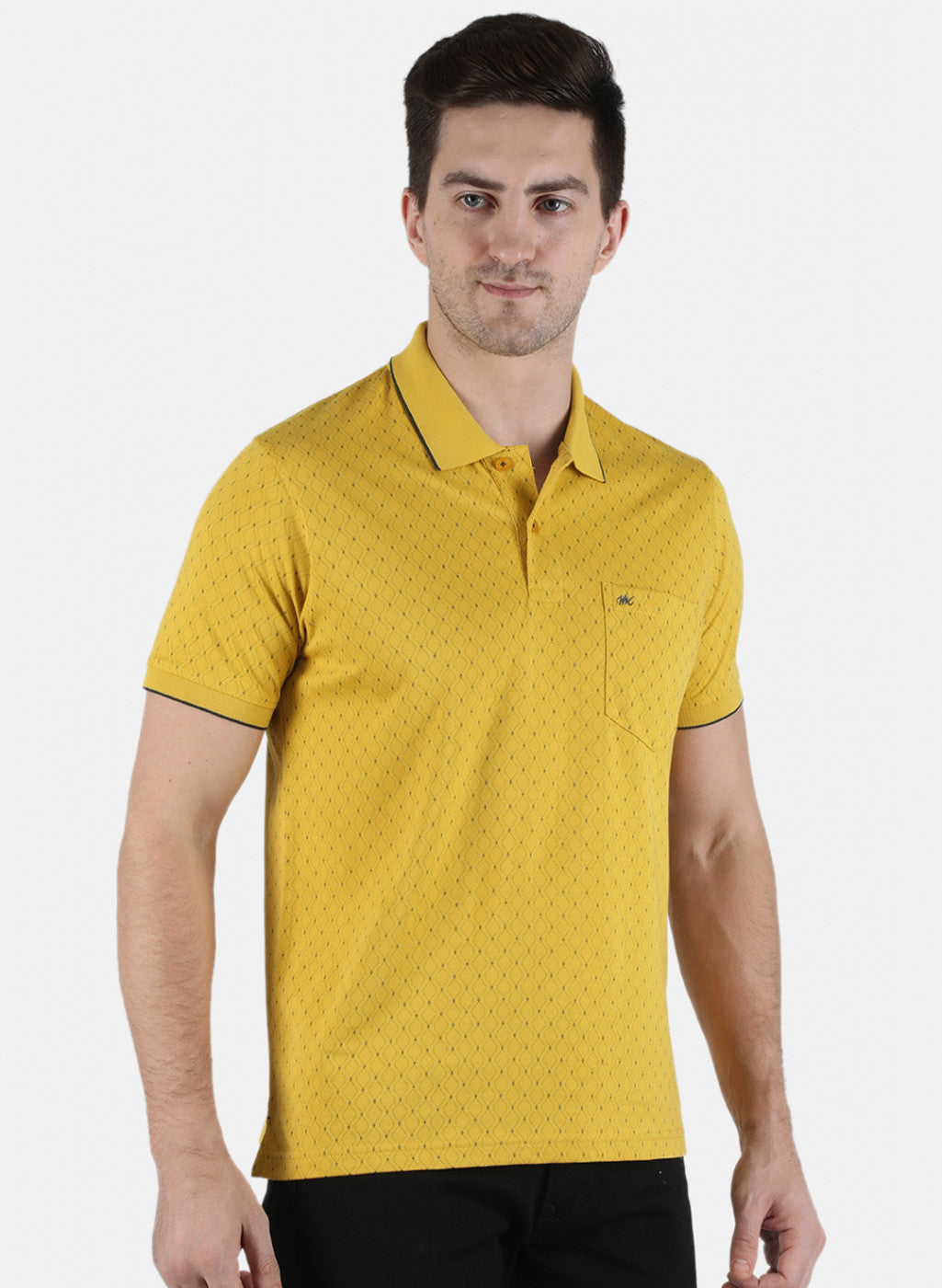 Men Mustard Printed T-Shirt