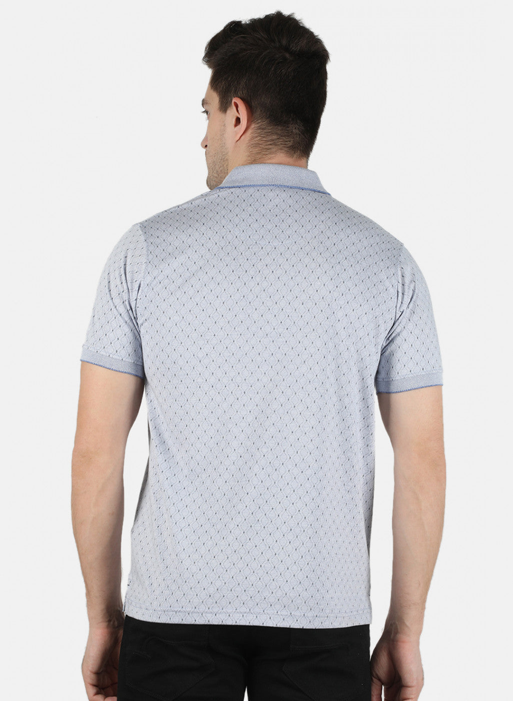 Men Light Blue Printed T-Shirt