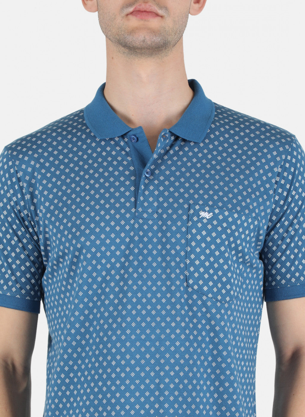 Men Blue Printed T-Shirt