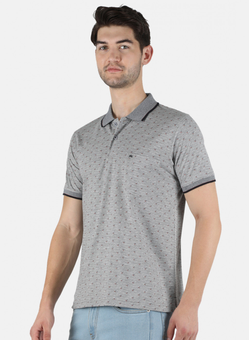 Men Grey Printed T-Shirt