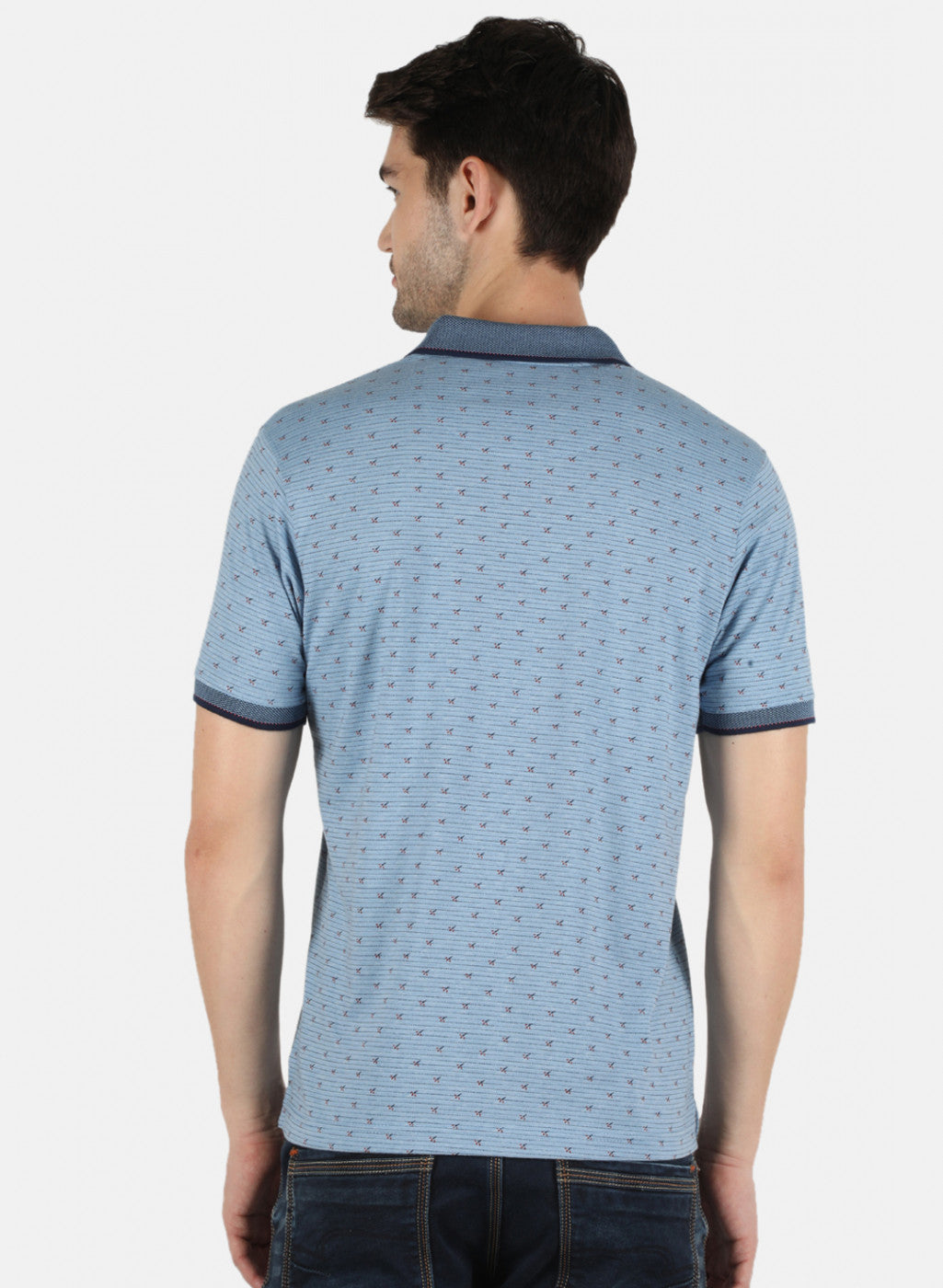 Men Blue Printed T-Shirt