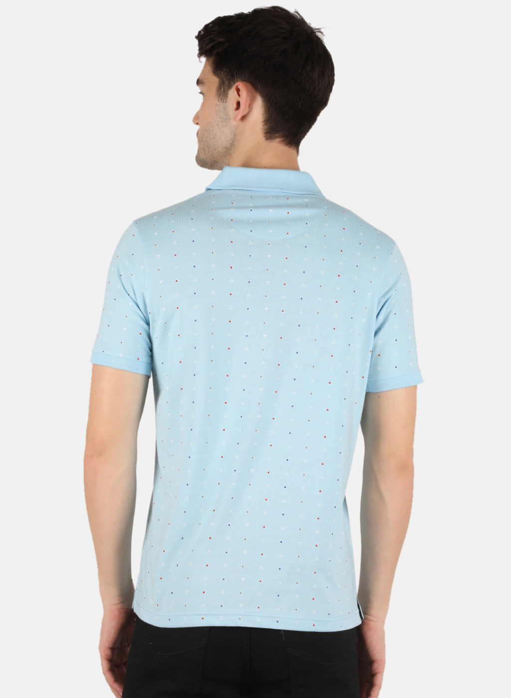 Men Blue Printed T-Shirt