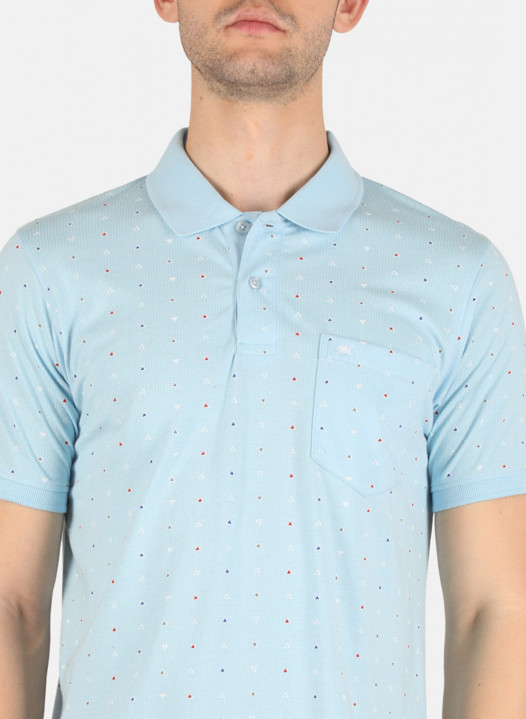 Men Blue Printed T-Shirt