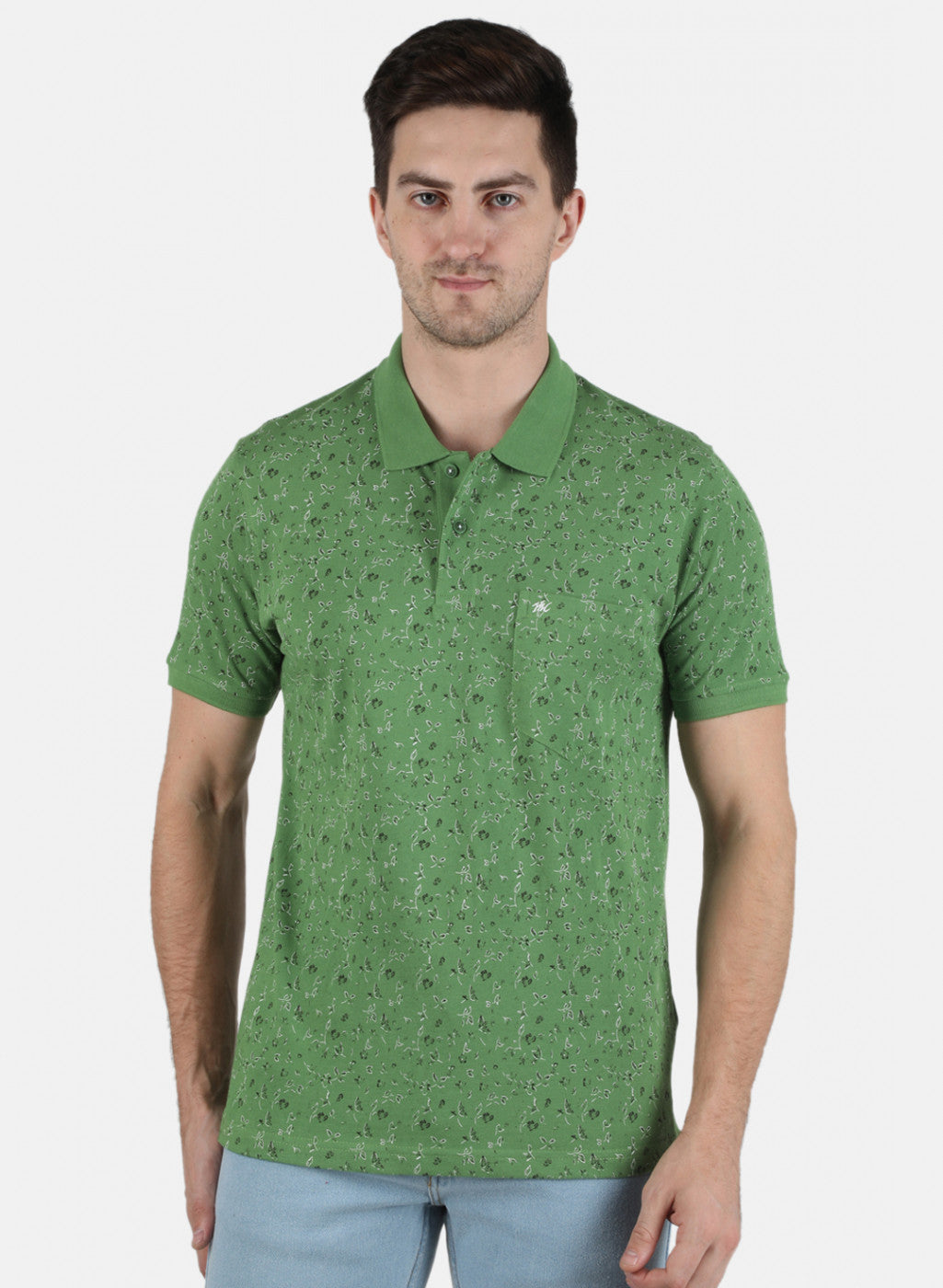 Men Green Printed T-Shirt