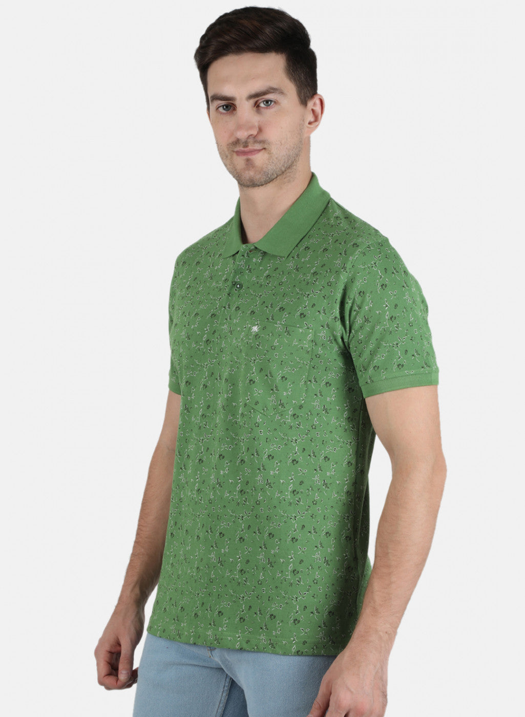 Men Green Printed T-Shirt