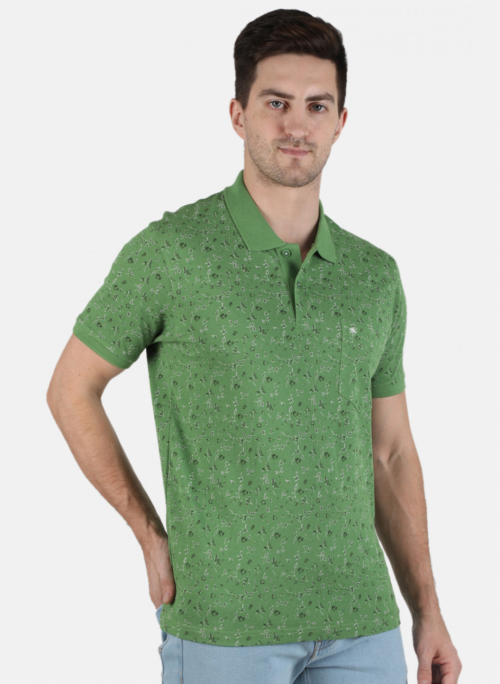 Men Green Printed T-Shirt