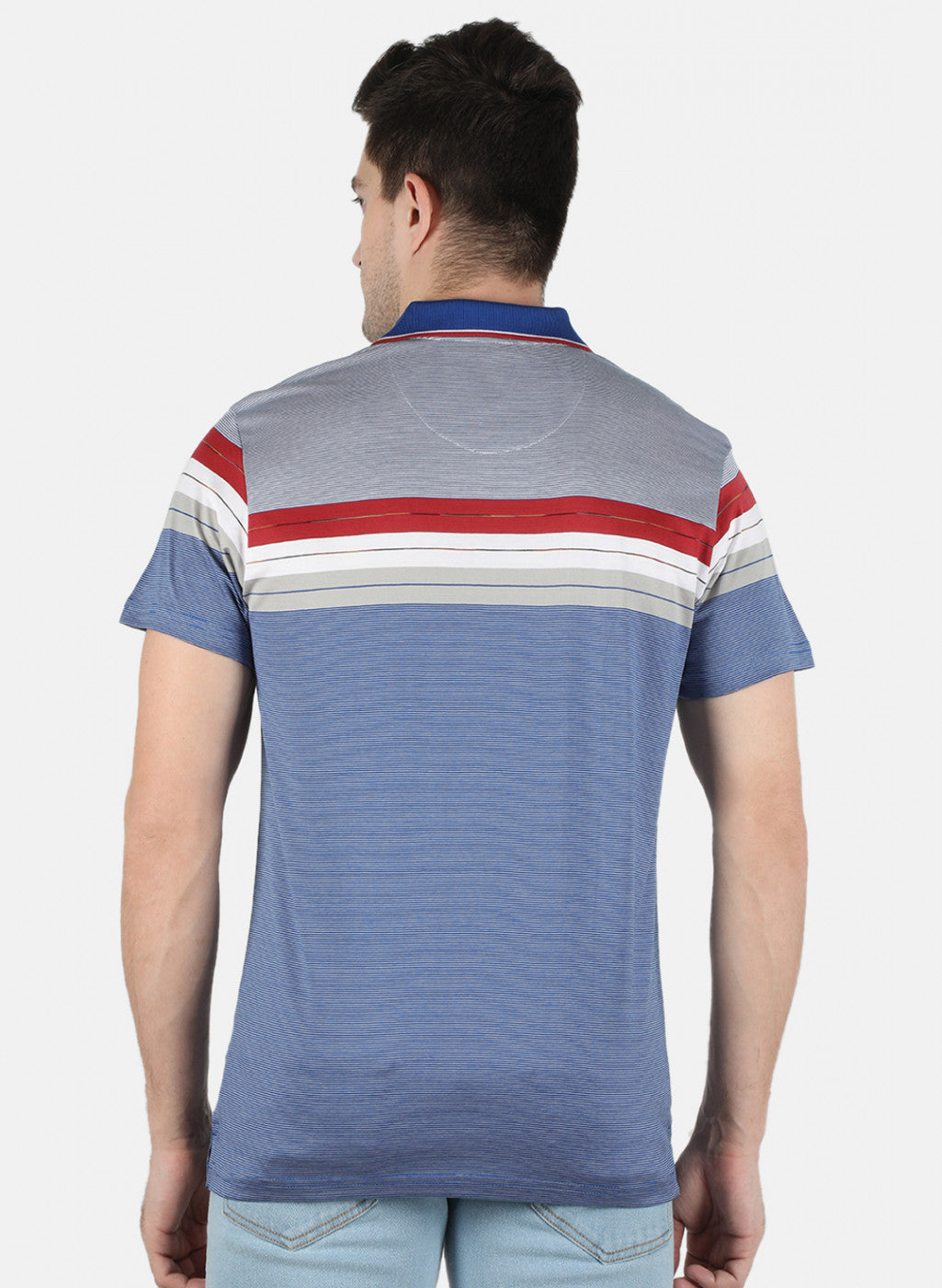 Men Blue Stripe T-Shirt