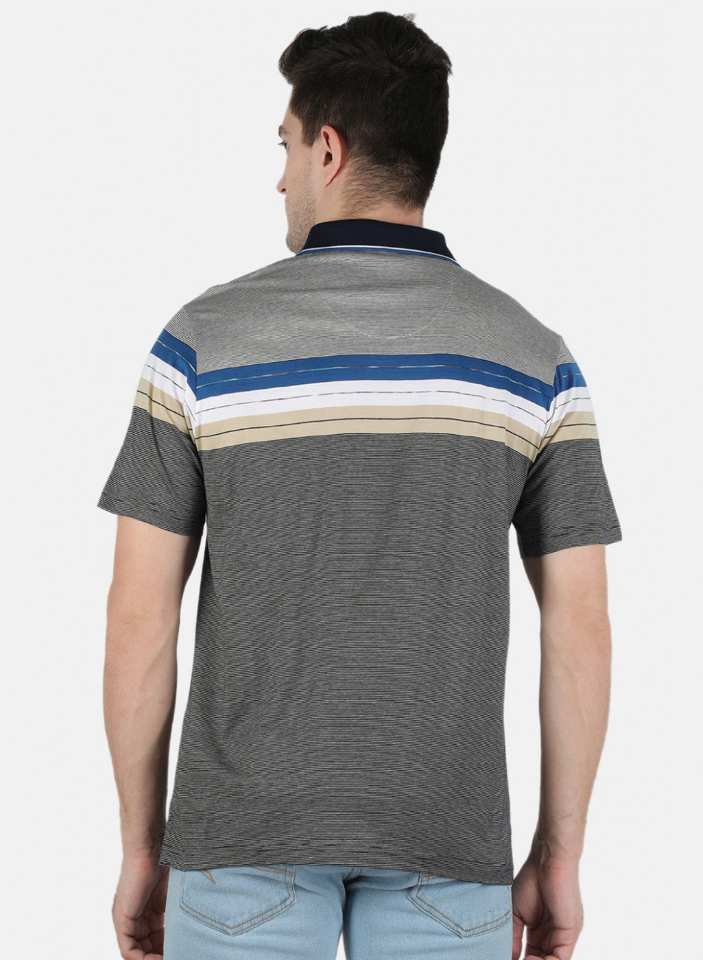 Men Black Stripe T-Shirt