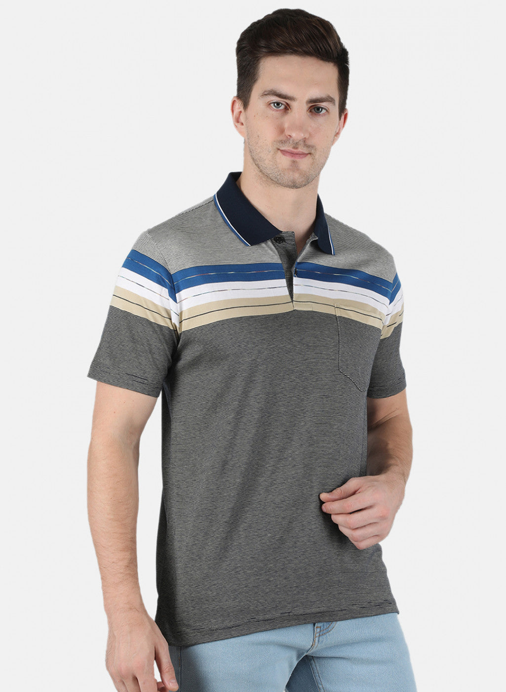 Men Black Stripe T-Shirt