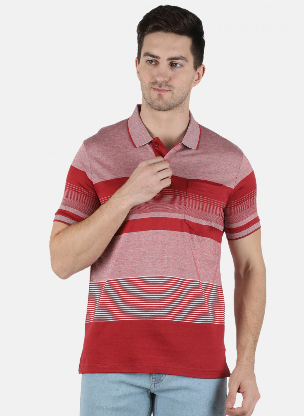 Men Red Stripe T-Shirt