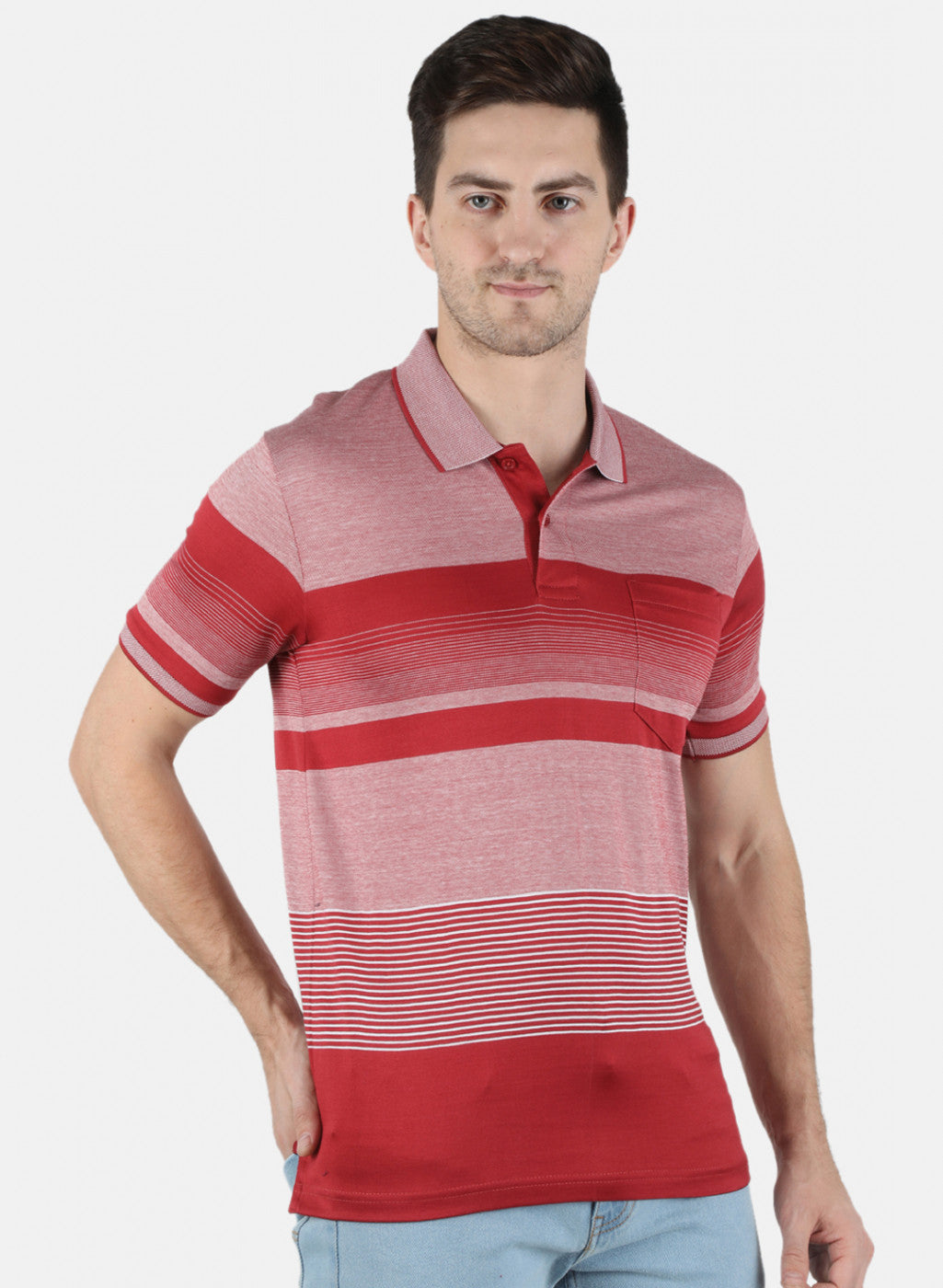 Men Red Stripe T-Shirt