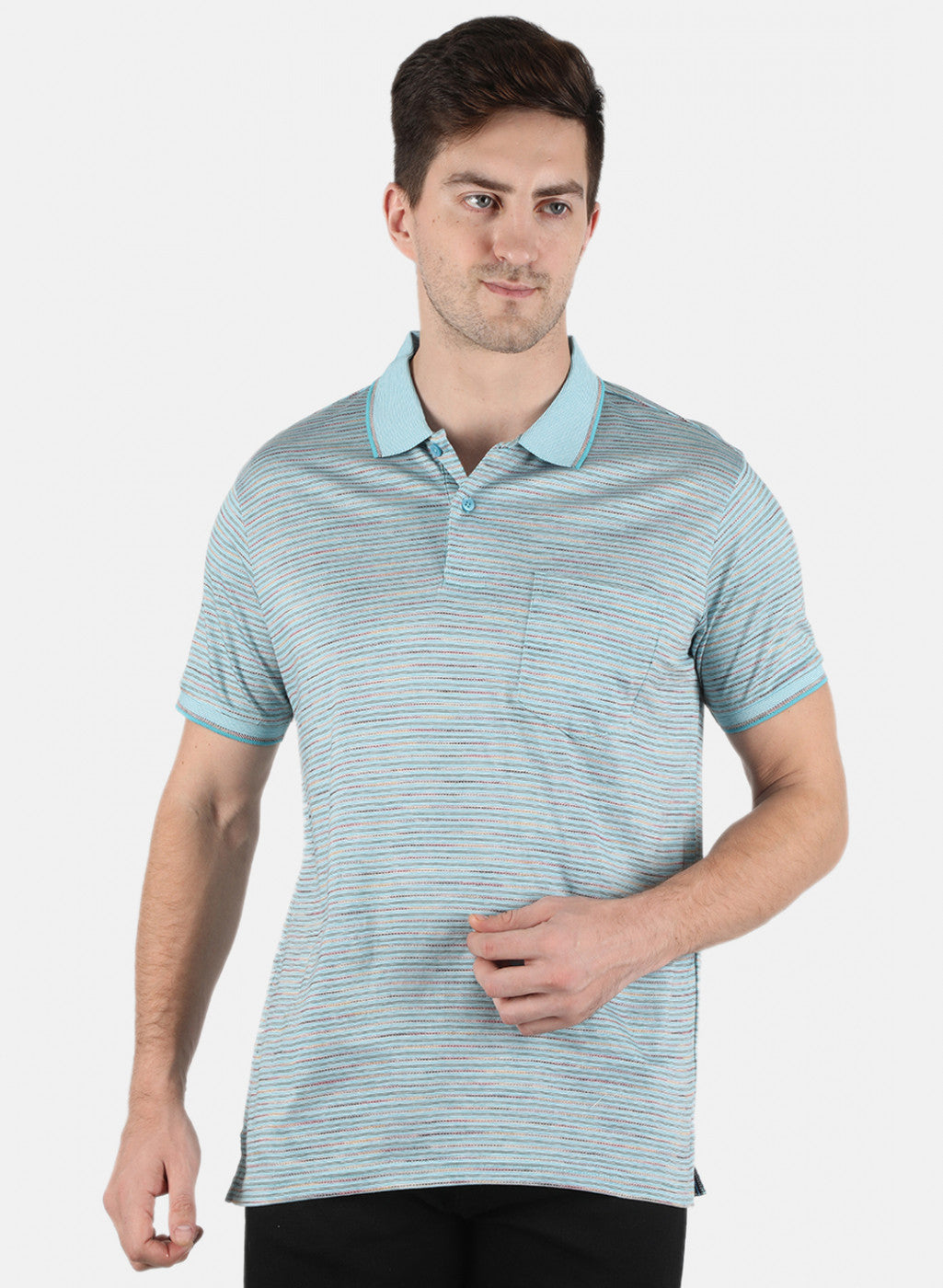 Men Blue Stripe T-Shirt