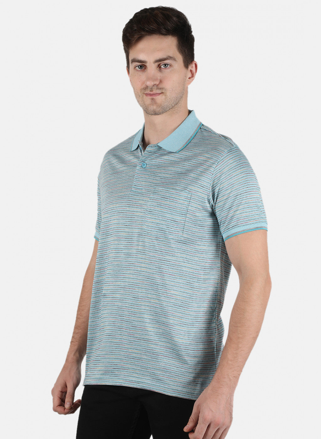 Men Blue Stripe T-Shirt