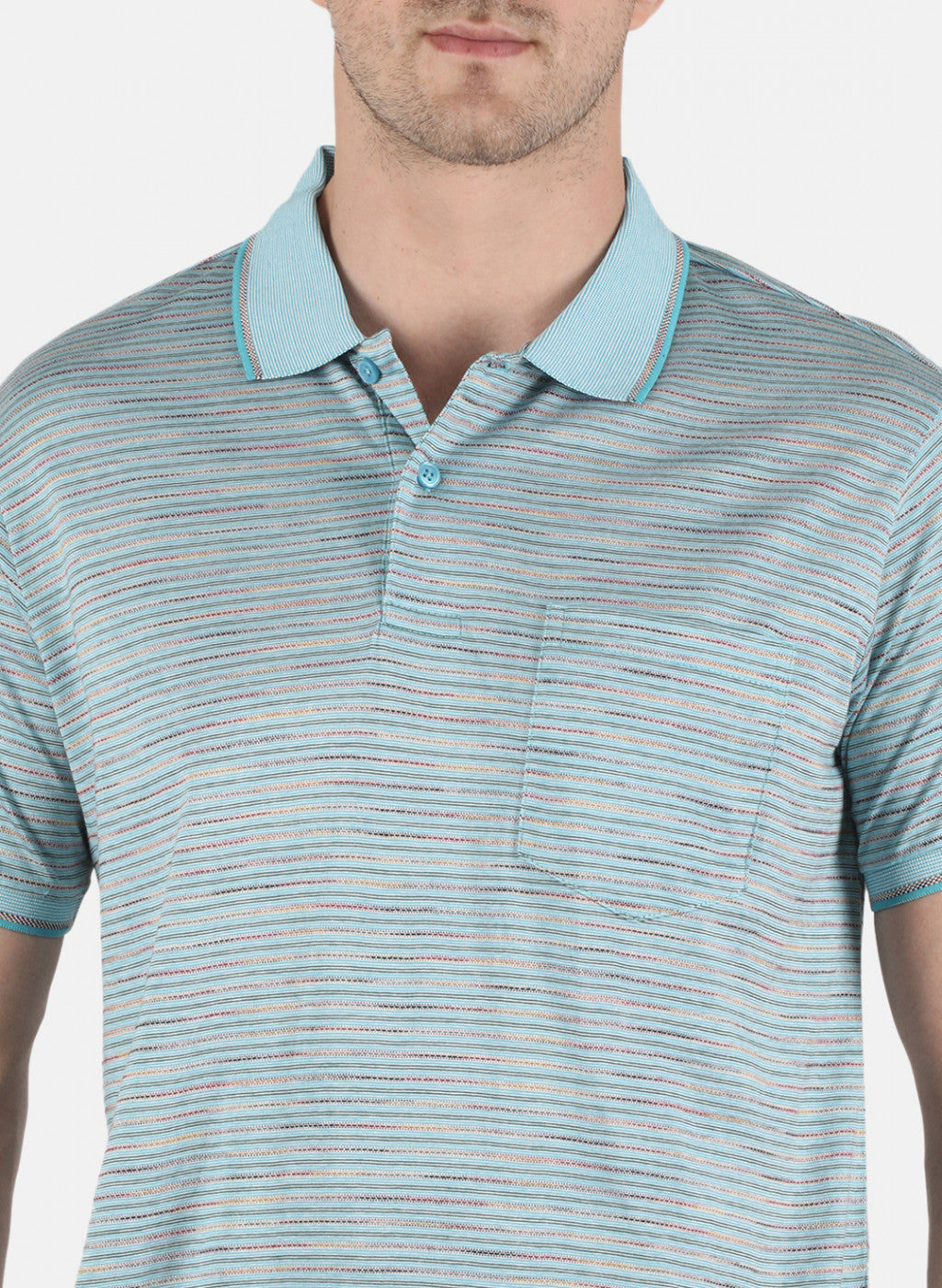 Men Blue Stripe T-Shirt