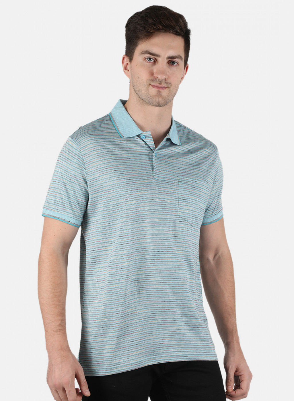 Men Blue Stripe T-Shirt